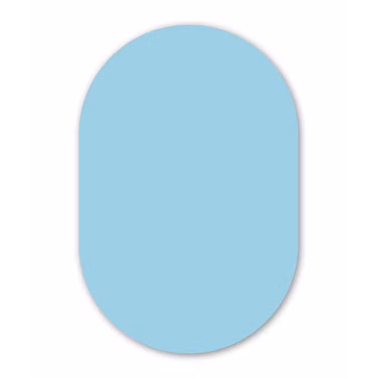 Muurovaal - Kunststof - Ice - Blue - Blauw — 2