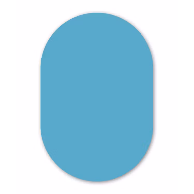 Muurovaal - Kunststof - Ocean - Teal - Blauw — 3