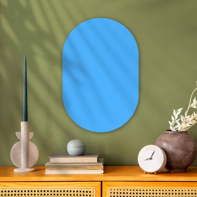 Muurovaal - Kunststof - Sky - Blue - Blauw — 2