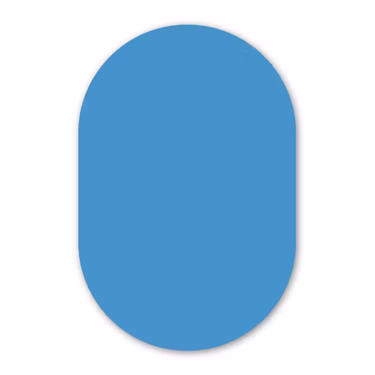 Muurovaal - Kunststof - Steel - Blue - Blauw — 3