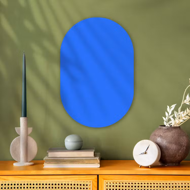 Muurovaal - Kunststof - Vivid - Cobalt - Blauw — 1