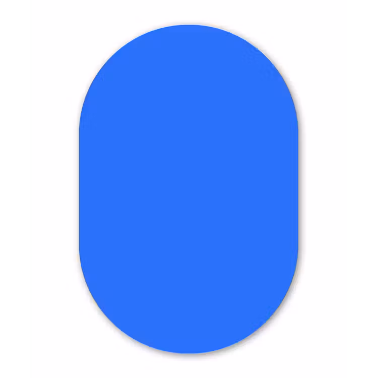 Muurovaal - Kunststof - Vivid - Cobalt - Blauw — 2