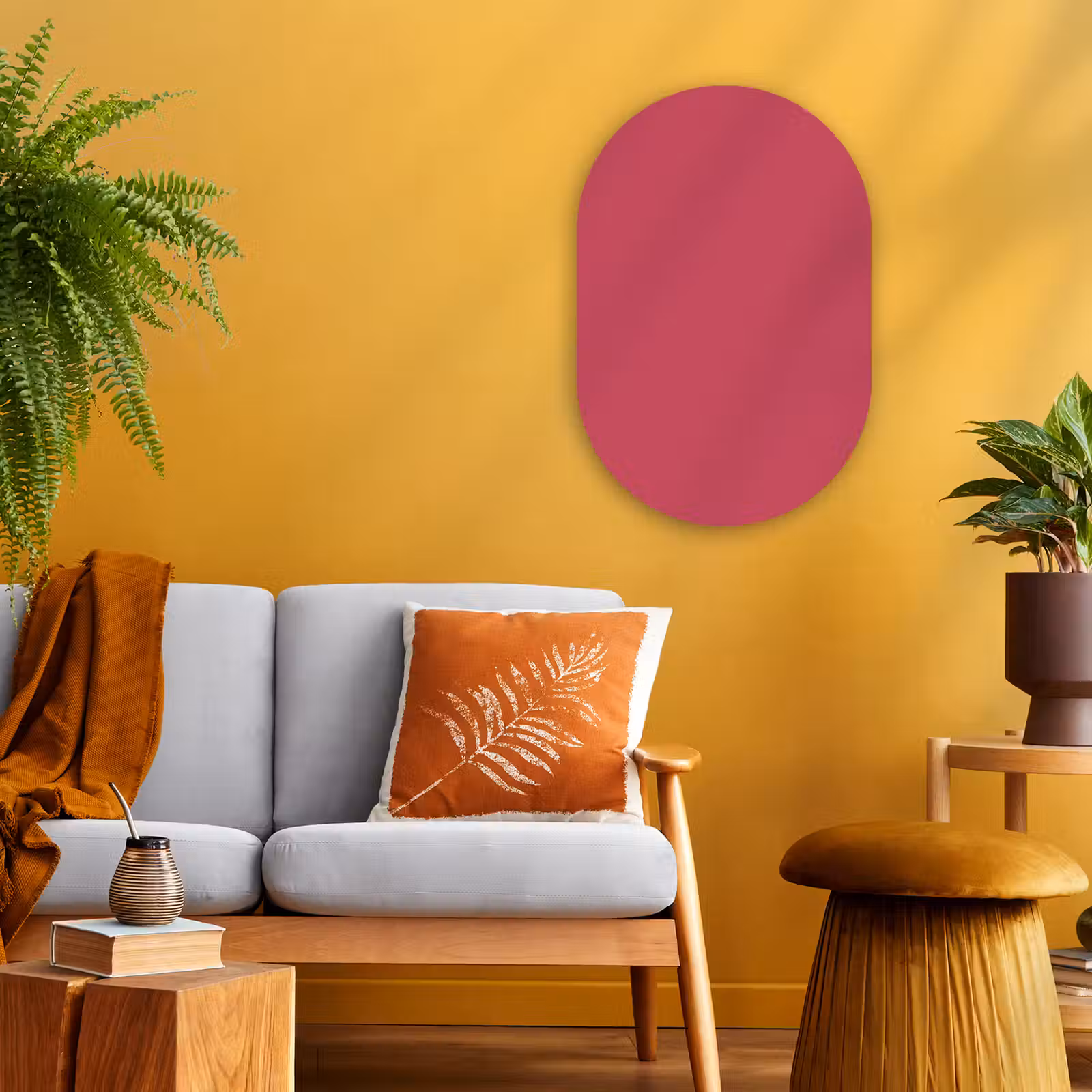 Muurovaal - Kunststof - Bold - Berry - Rood — 1