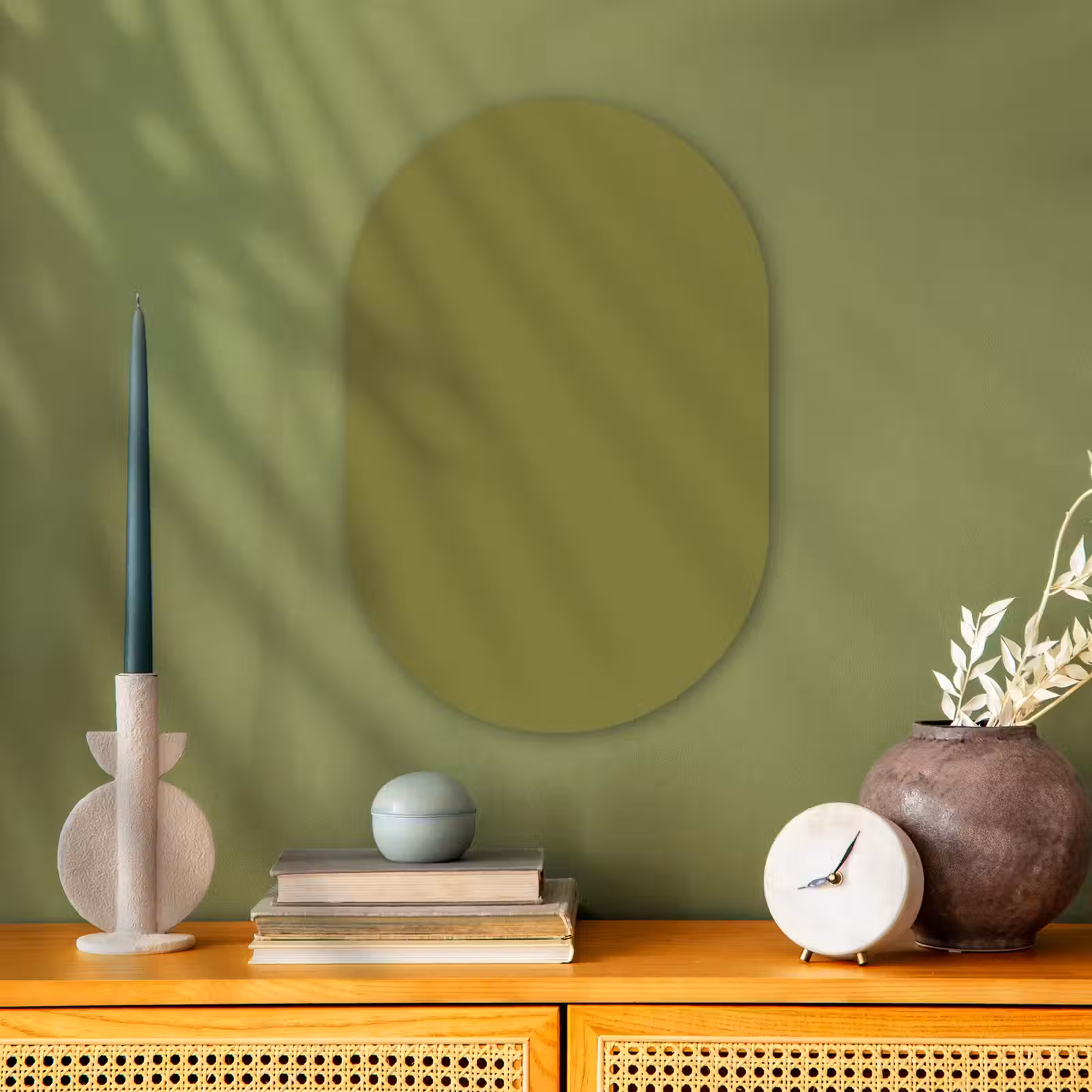 Muurovaal - Kunststof - Juniper - Groen - Organisch — 1