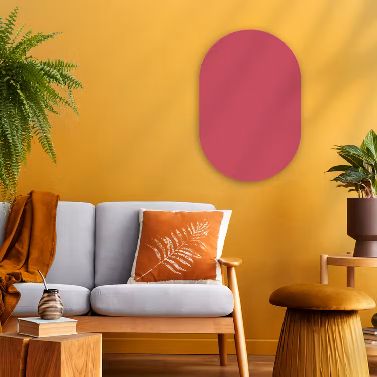 Muurovaal - Kunststof - Bold - Berry - Rood — 1