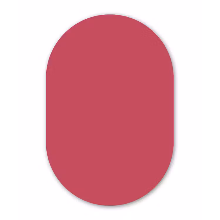 Muurovaal - Kunststof - Bold - Berry - Rood — 2