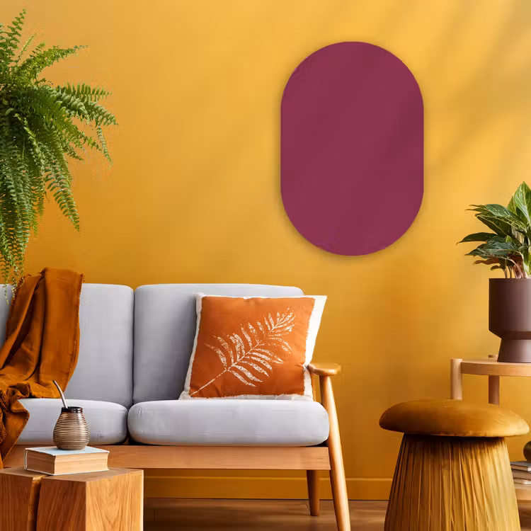 Muurovaal - Kunststof - Deep - Rasberry - Rood — 2