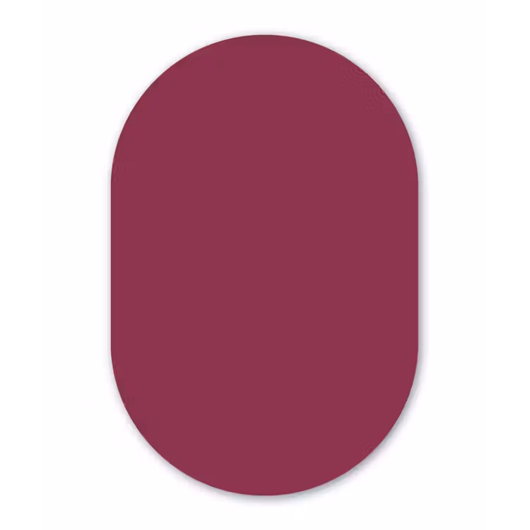 Muurovaal - Kunststof - Deep - Rasberry - Rood — 3