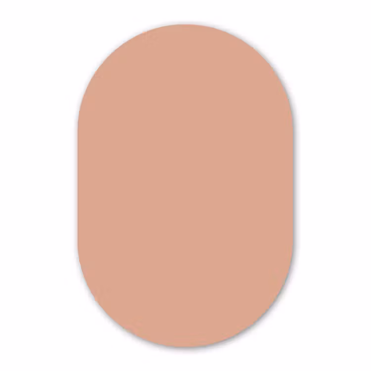 Muurovaal - Kunststof - Dusty - Rose - Roze — 3