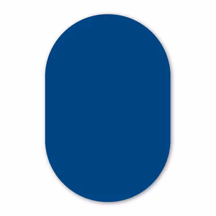 Muurovaal - Kunststof - Free - Groove - Blauw — 3