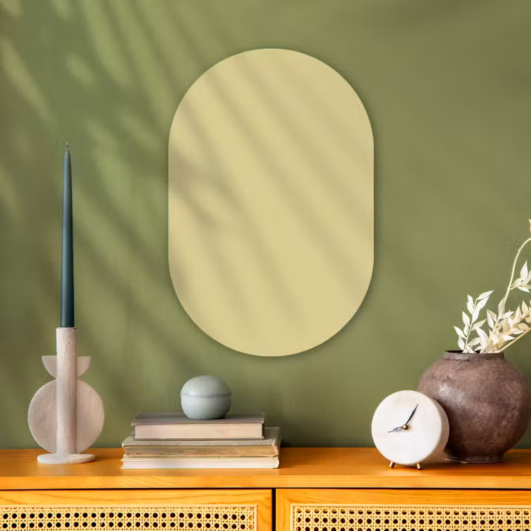Muurovaal - Kunststof - Golden - Clover - Geel — 3