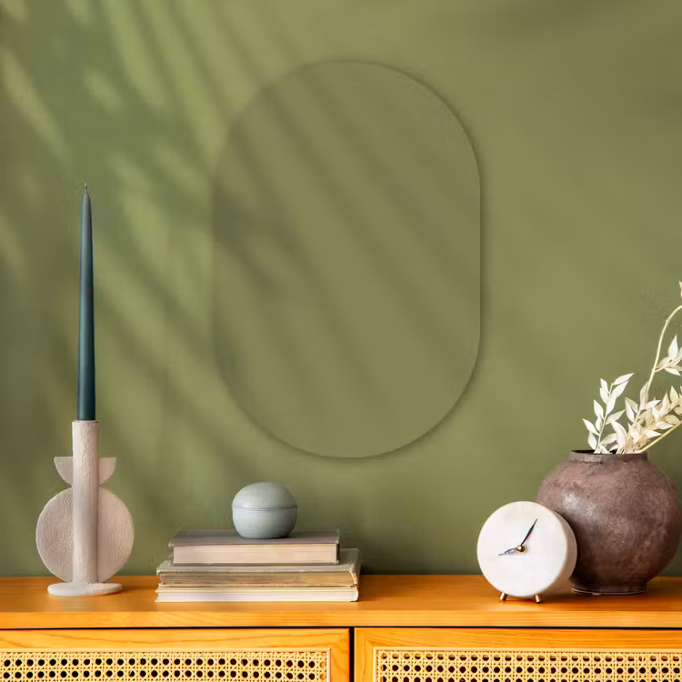 Muurovaal - Kunststof - Herbal - Matcha - Groen — 1