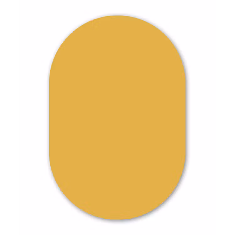 Muurovaal - Kunststof - Joyful - Mustard - Geel — 2