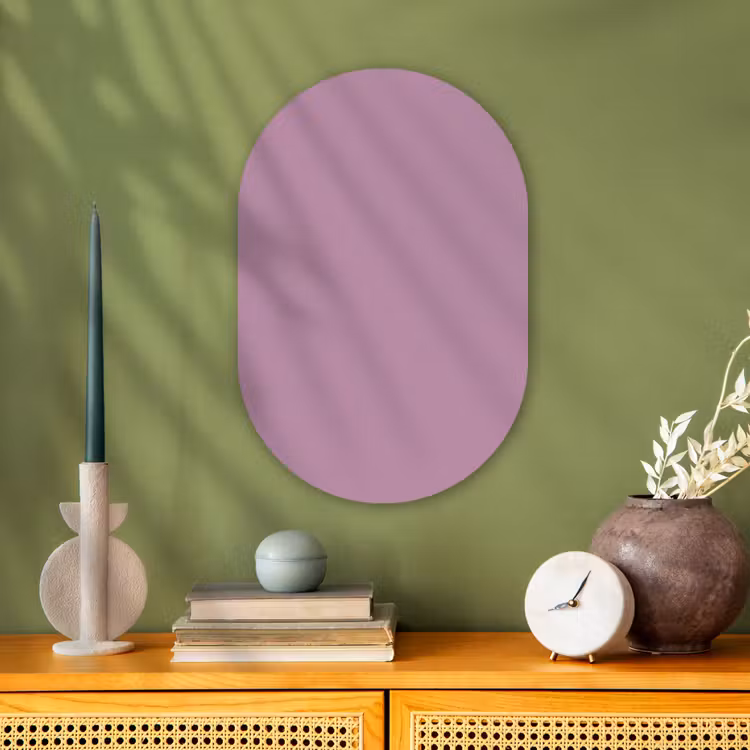 Muurovaal - Kunststof - Lilac - Paars - Mauve — 1