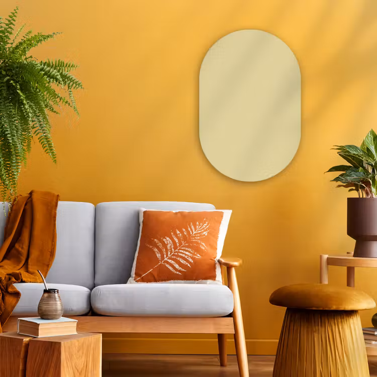 Muurovaal - Kunststof - Mellow - Touch - Geel — 1