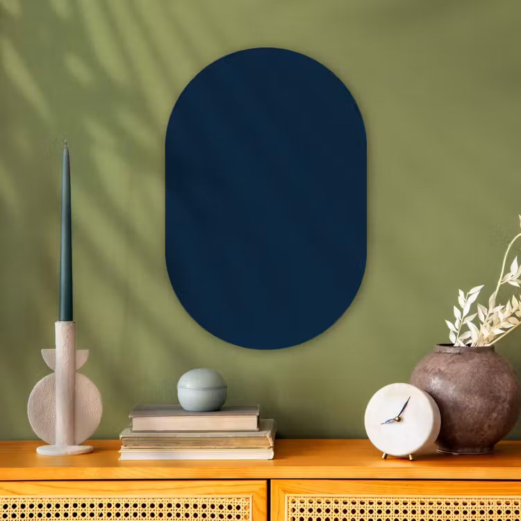 Muurovaal - Kunststof - Midnight - Blue - Blauw — 2
