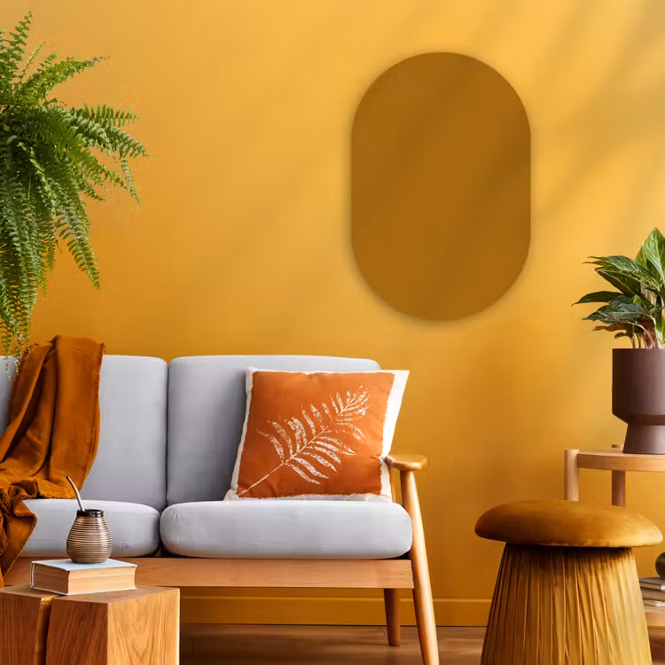 Muurovaal - Kunststof - Ocre - Gold - Geel — 1