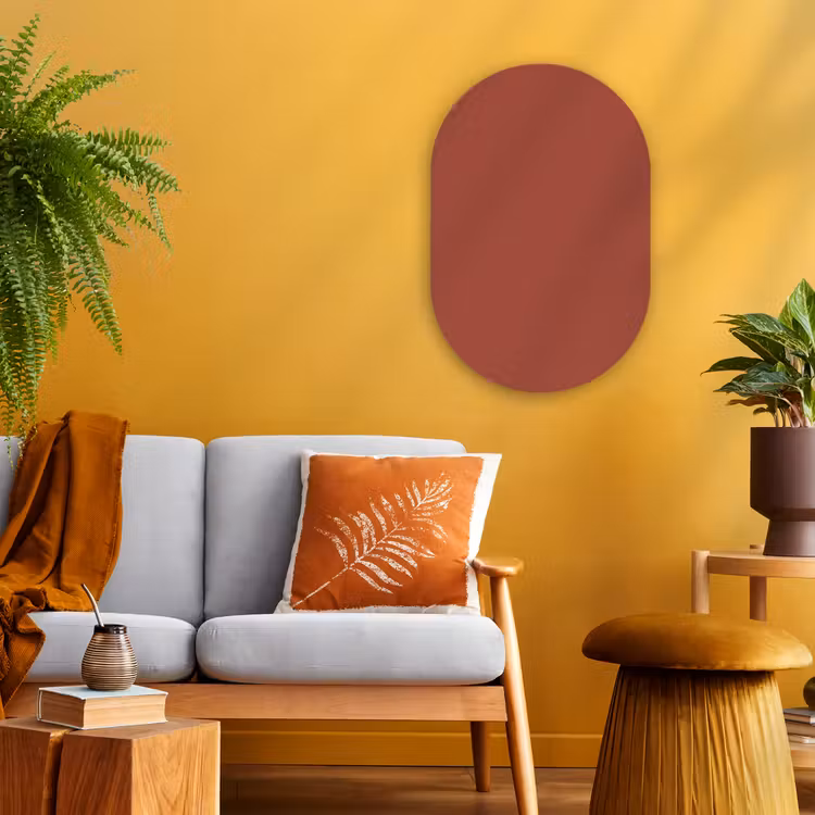 Muurovaal - Kunststof - Rustic - Terracotta - Oranje — 1