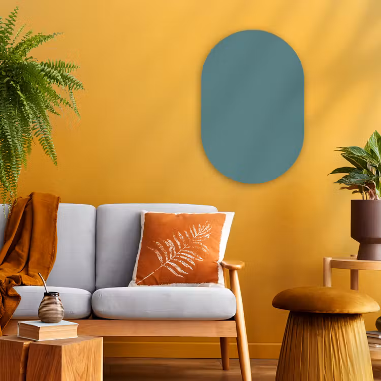Muurovaal - Kunststof - Serene - Teal - Blauw — 1
