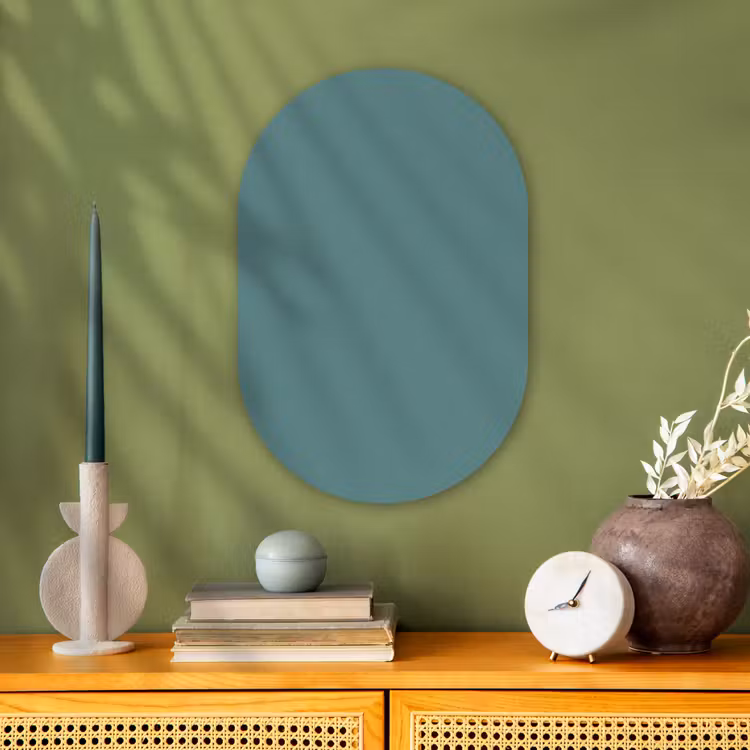 Muurovaal - Kunststof - Serene - Teal - Blauw — 2