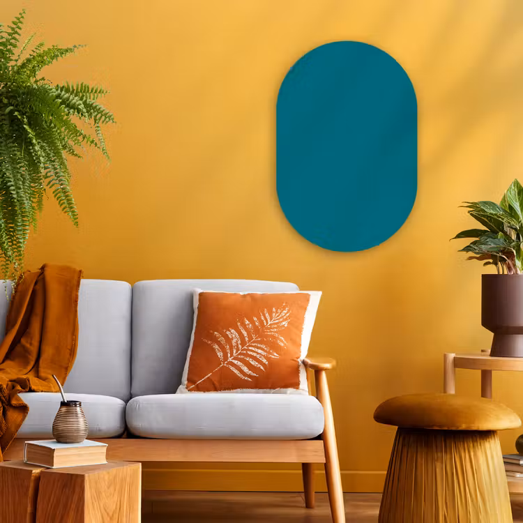 Muurovaal - Kunststof - Tropical - Peacock - Blauw — 2