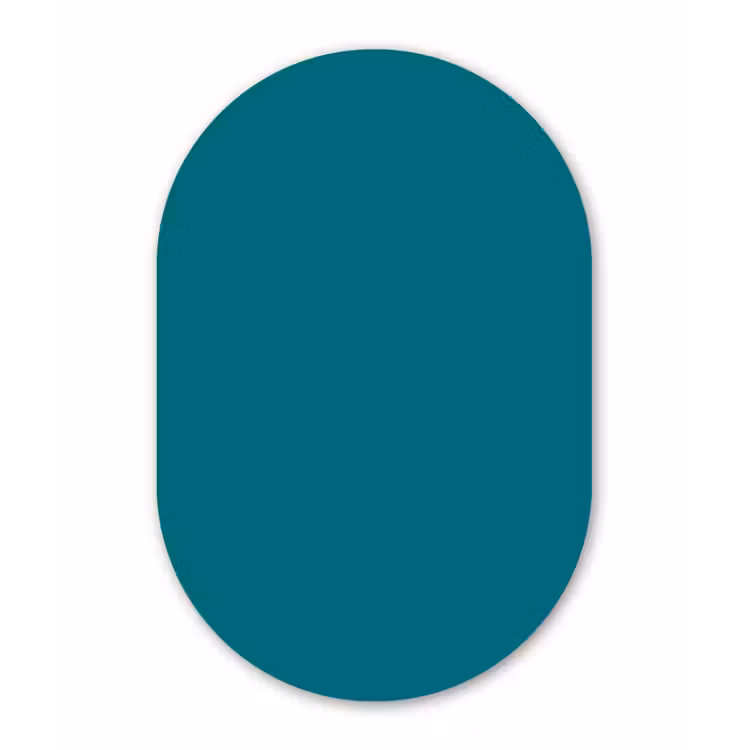 Muurovaal - Kunststof - Tropical - Peacock - Blauw — 3