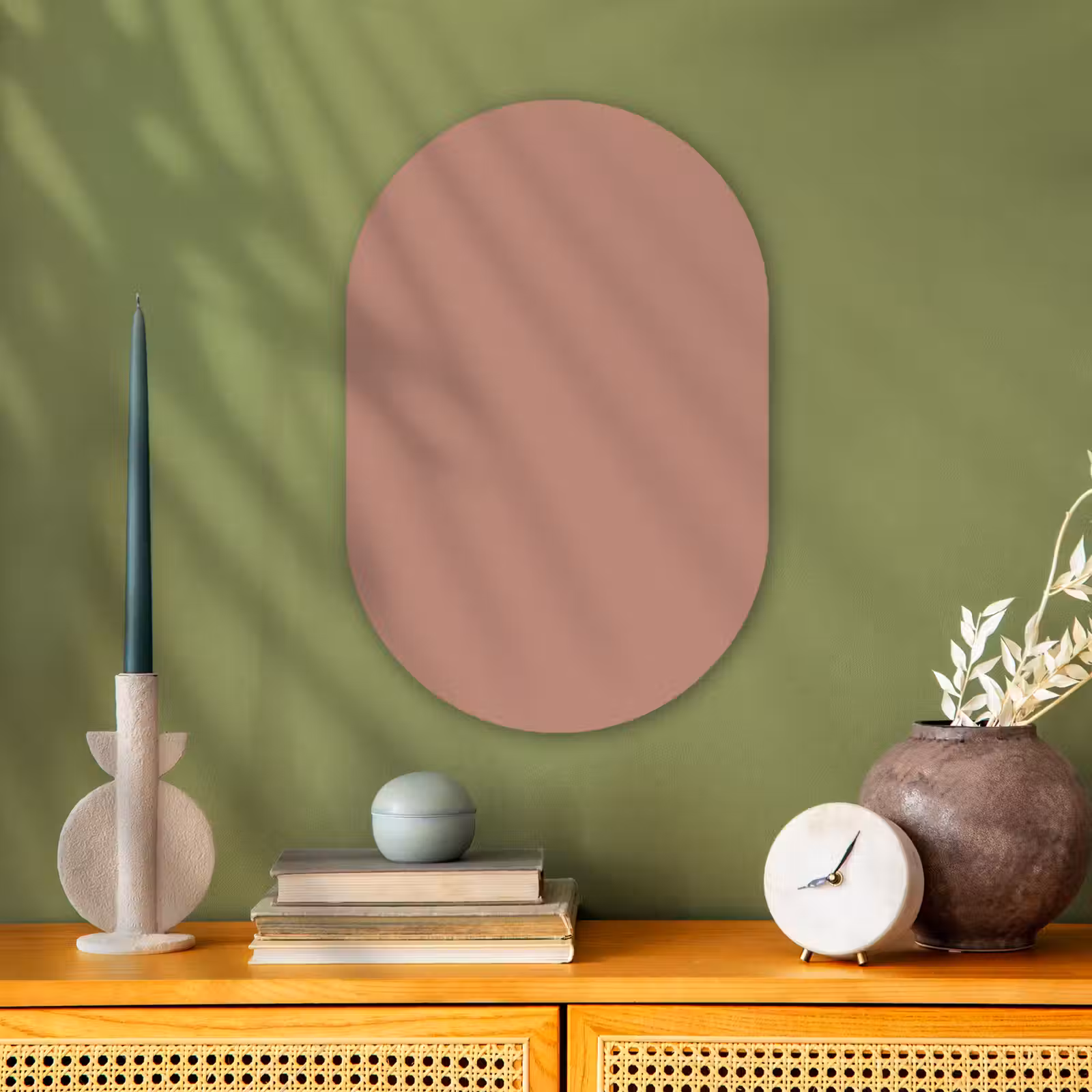 Muurovaal - Kunststof - Earthy - Blusher - Roze — 1