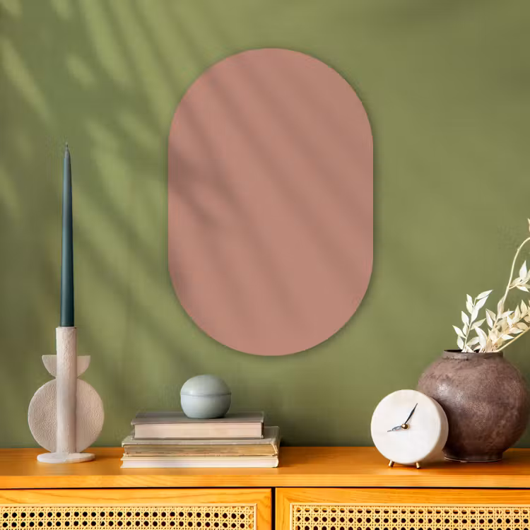 Muurovaal - Kunststof - Earthy - Blusher - Roze — 1