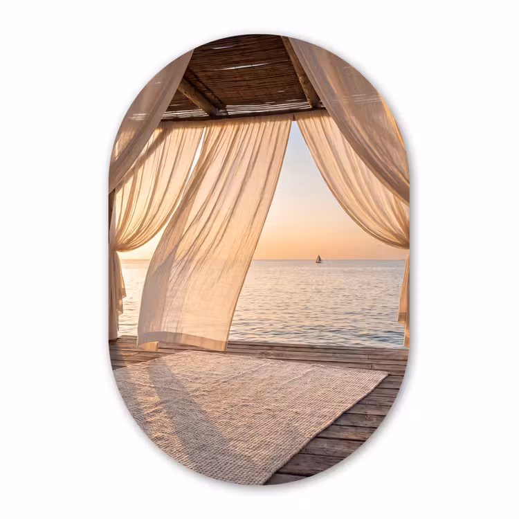 Muurovaal - Kunststof - Overkapping - Zee - Zonsondergang - Vakantie - Rust — 3