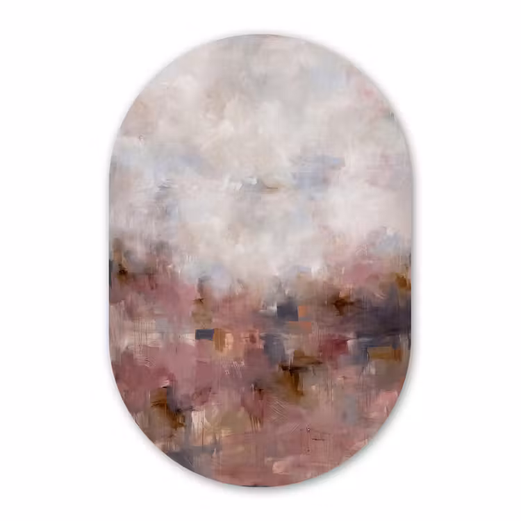 Muurovaal - Kunststof - Abstract - Vloeiend - Kunst - Modern - Beige — 3