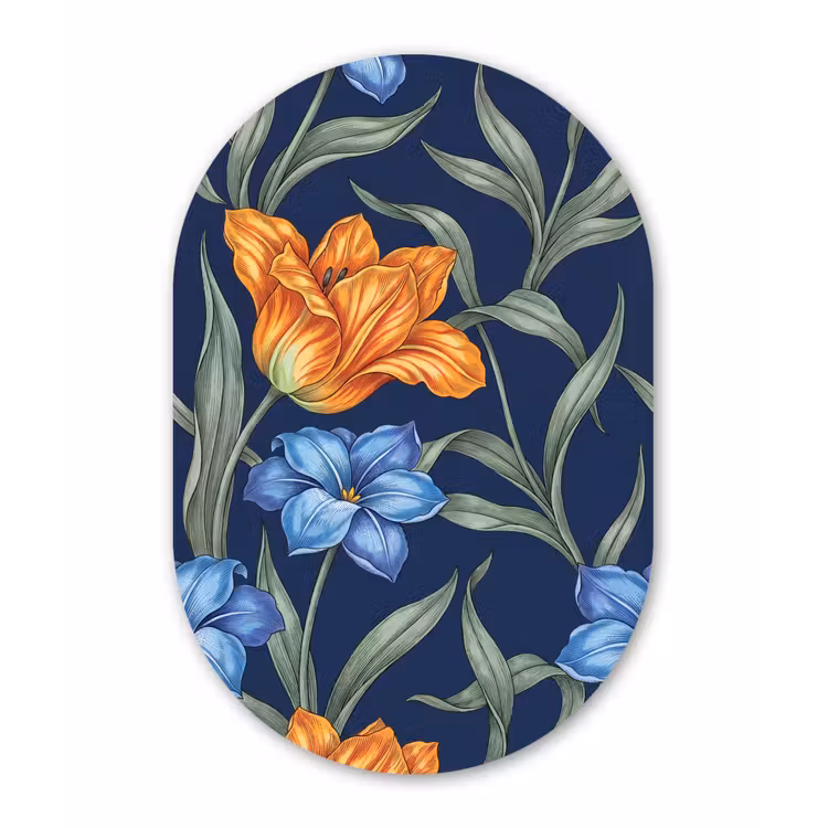 Muurovaal - Kunststof - Bloemen - Botanisch - Patroon — 2