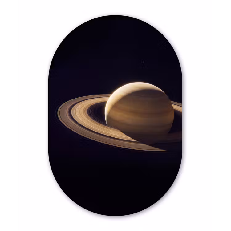 Muurovaal - Kunststof - Planeet - Ringen - Ruimte — 3
