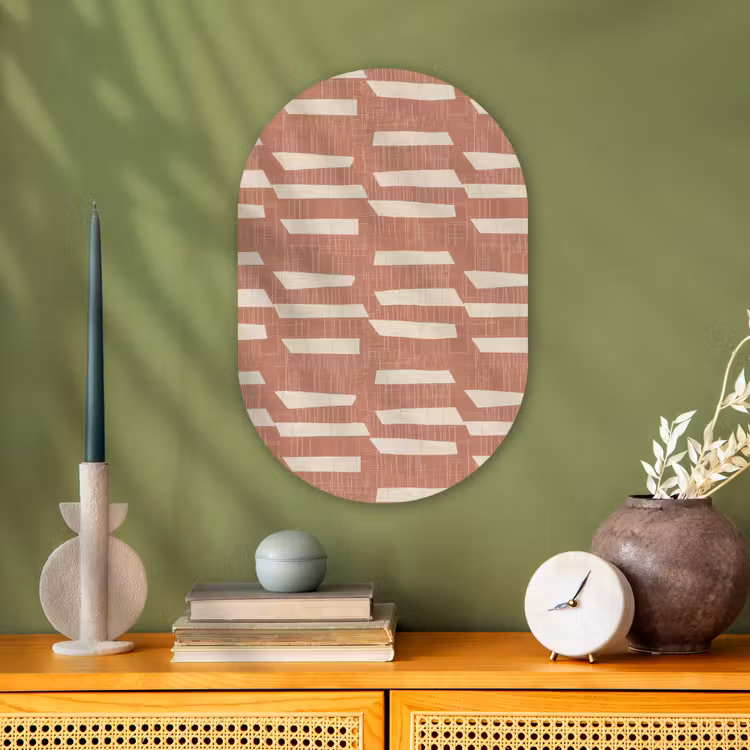 Muurovaal - Kunststof - Terracotta - Abstract - Textuur - Patroon — 1