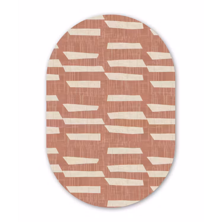 Muurovaal - Kunststof - Terracotta - Abstract - Textuur - Patroon — 2