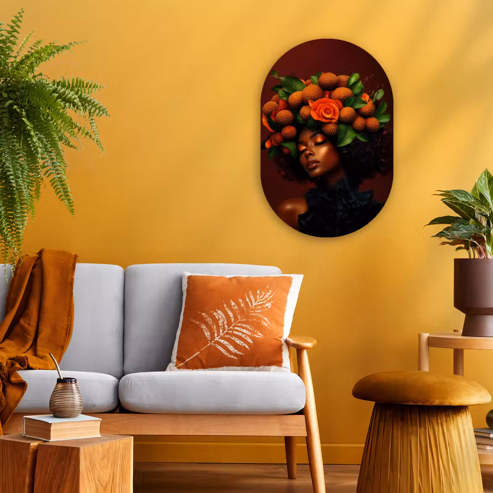 Muurovaal - Kunststof - Vrouw - lychee - exotisch — 1