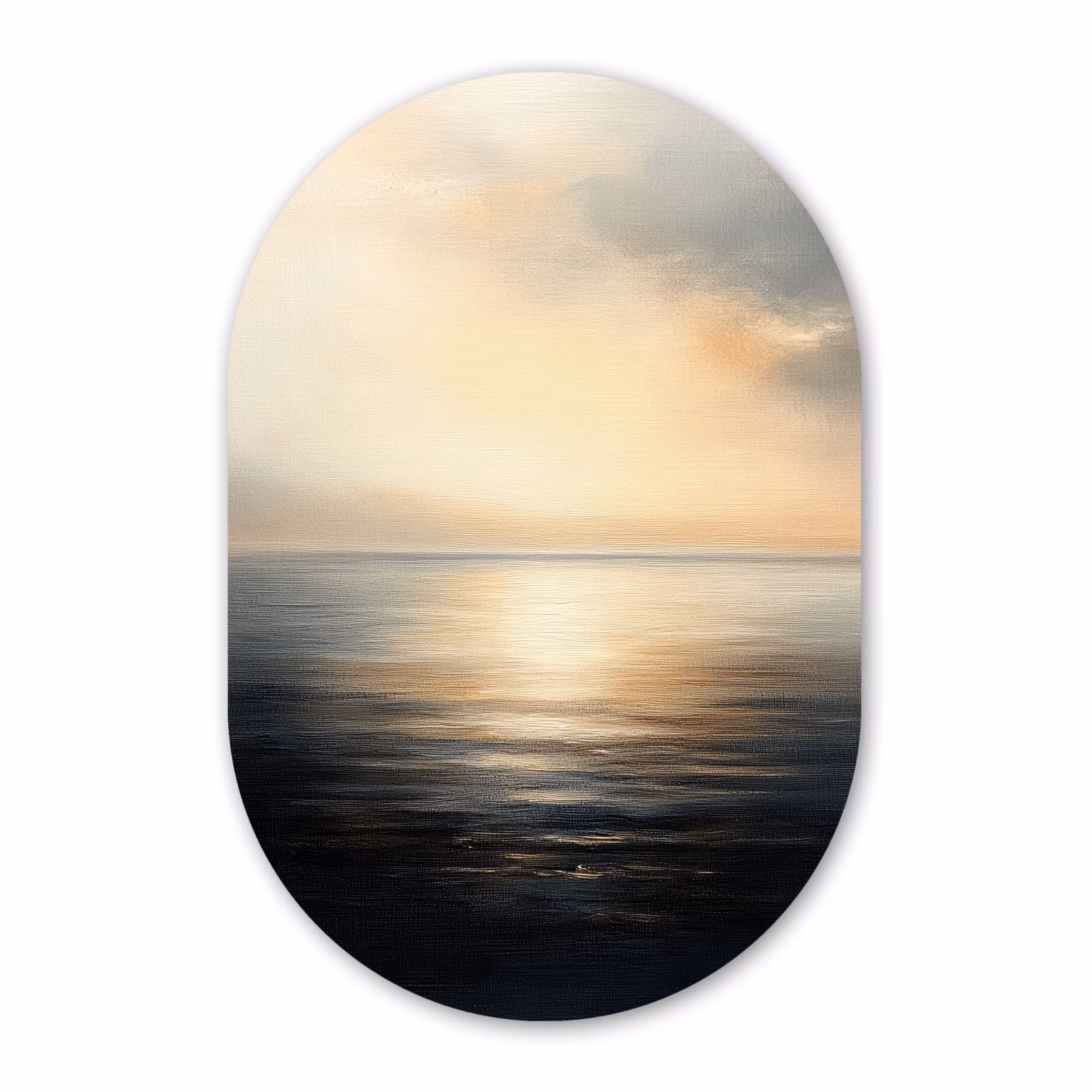 Muurovaal - Kunststof - Zon - Horizon - Zee — 1