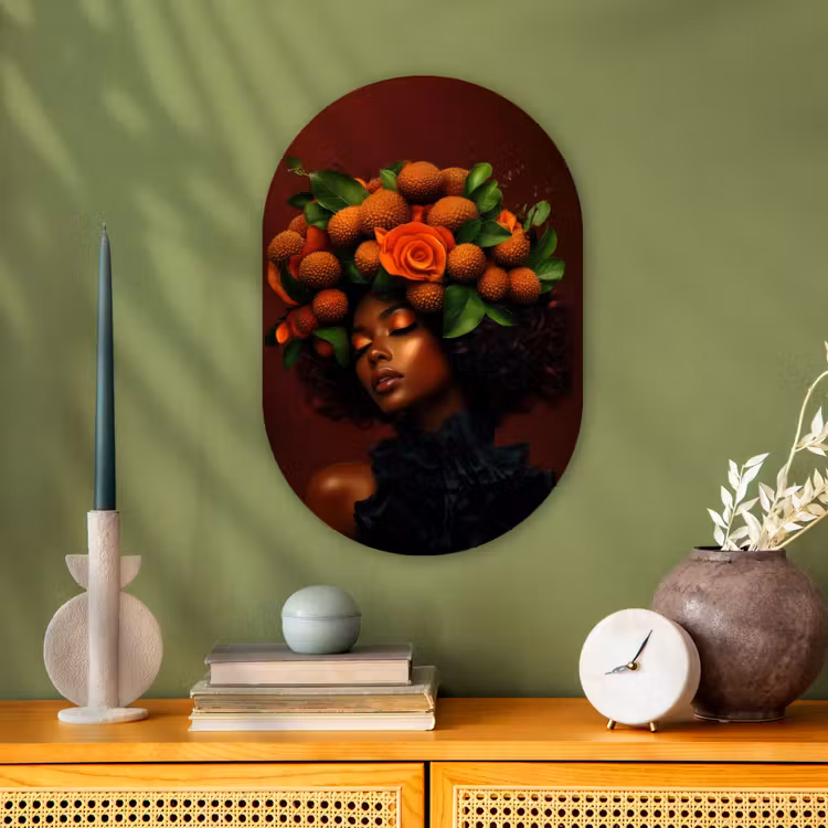 Muurovaal - Kunststof - Vrouw - lychee - exotisch — 2