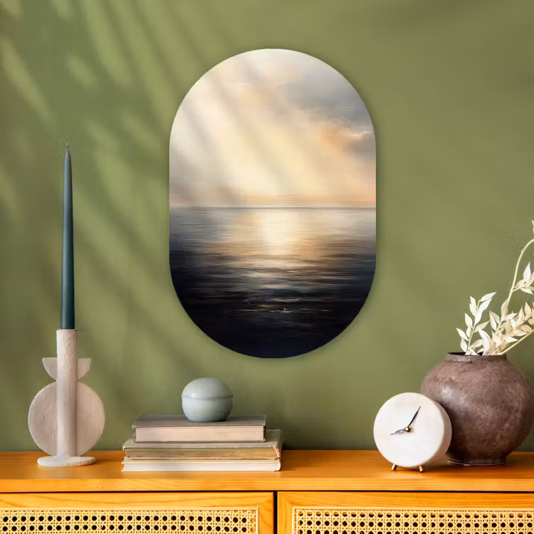 Muurovaal - Kunststof - Zon - Horizon - Zee — 2