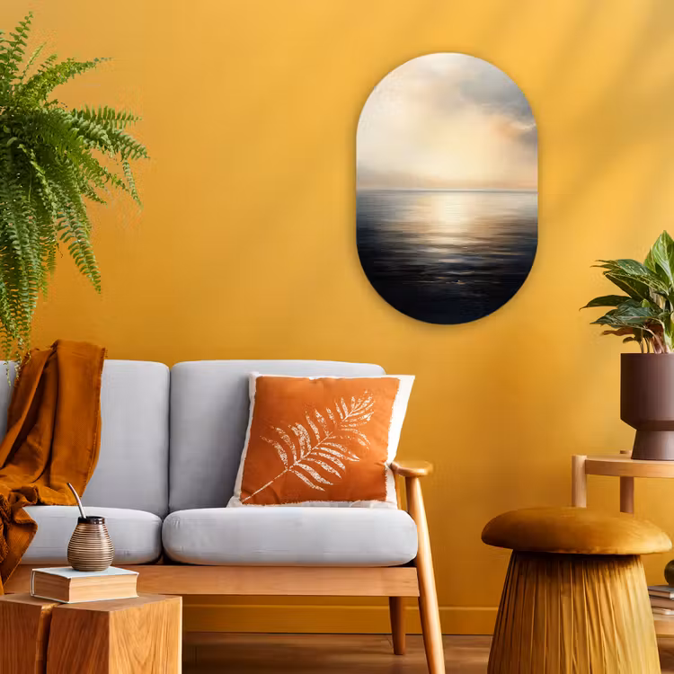 Muurovaal - Kunststof - Zon - Horizon - Zee — 3