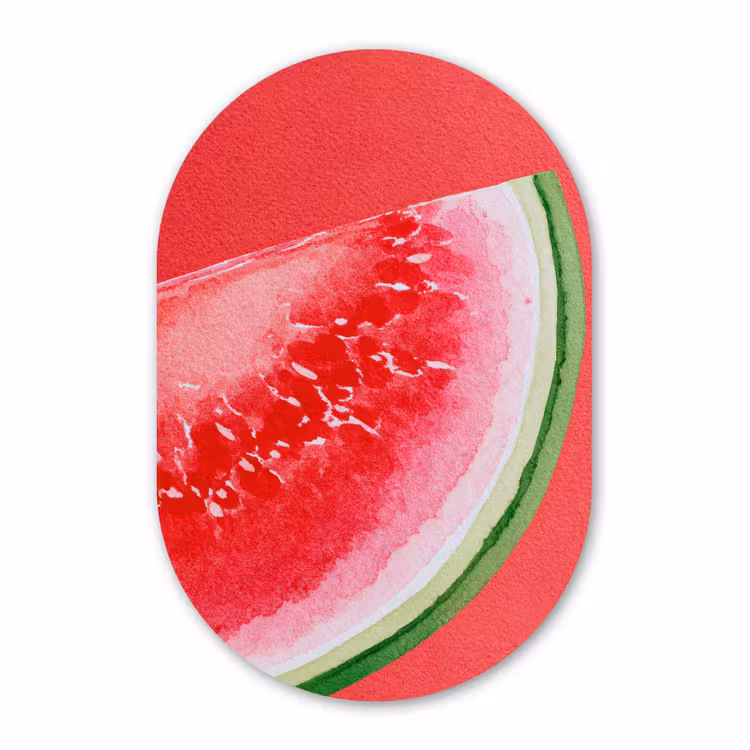 Muurovaal - Kunststof - Watermeloen - Rood - Zomers — 3