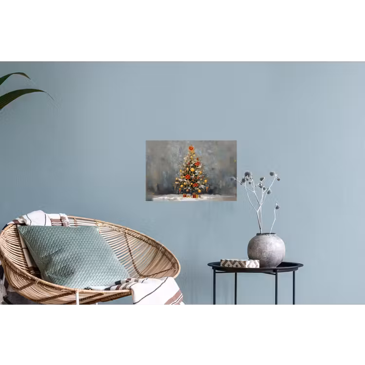 Muursticker - Kerstboom - Cadeaus - Rood - Goud — 4