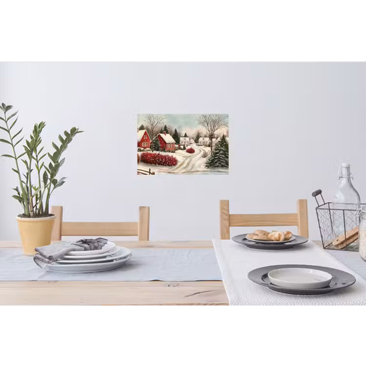 Muursticker - Kerstsfeer - Landelijk - Rood — 3