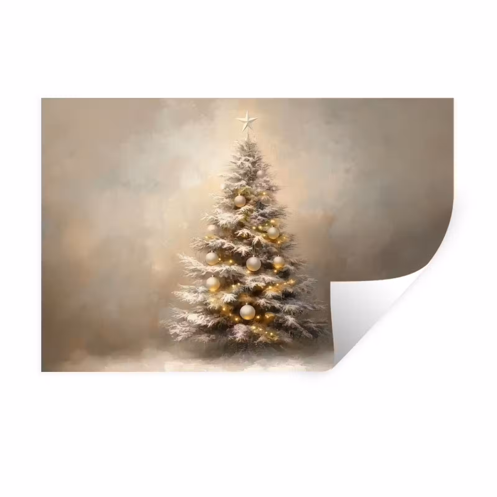 Muursticker - Kerst - kerstboom - Sneeuw - Art — 1