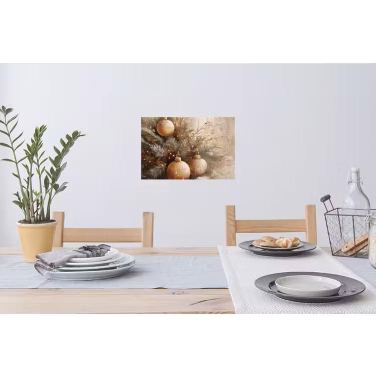 Muursticker - Kerst - Kerstballen - Beige - Goud — 3