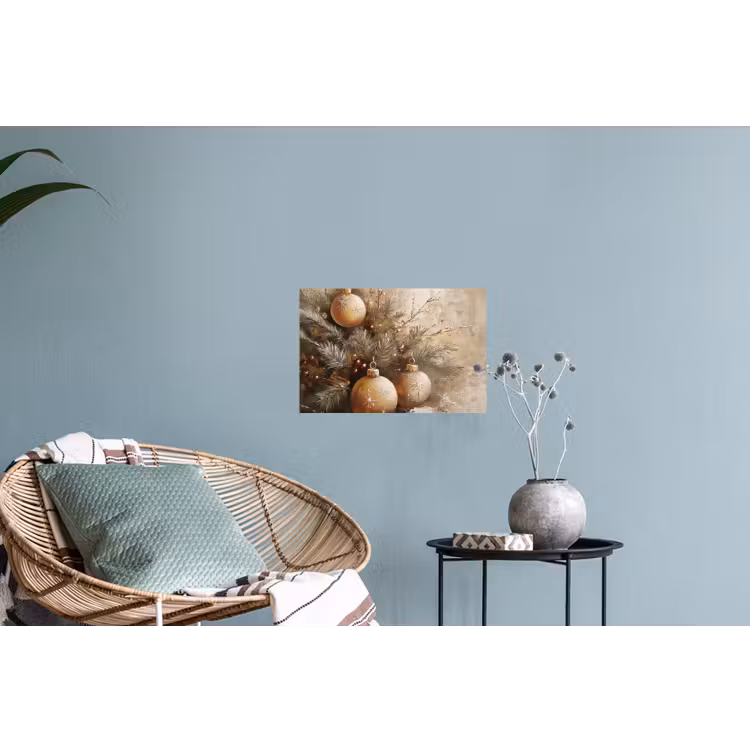 Muursticker - Kerst - Kerstballen - Beige - Goud — 4