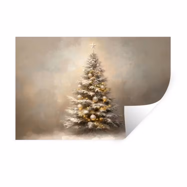 Muursticker - Kerst - kerstboom - Sneeuw - Art — 1