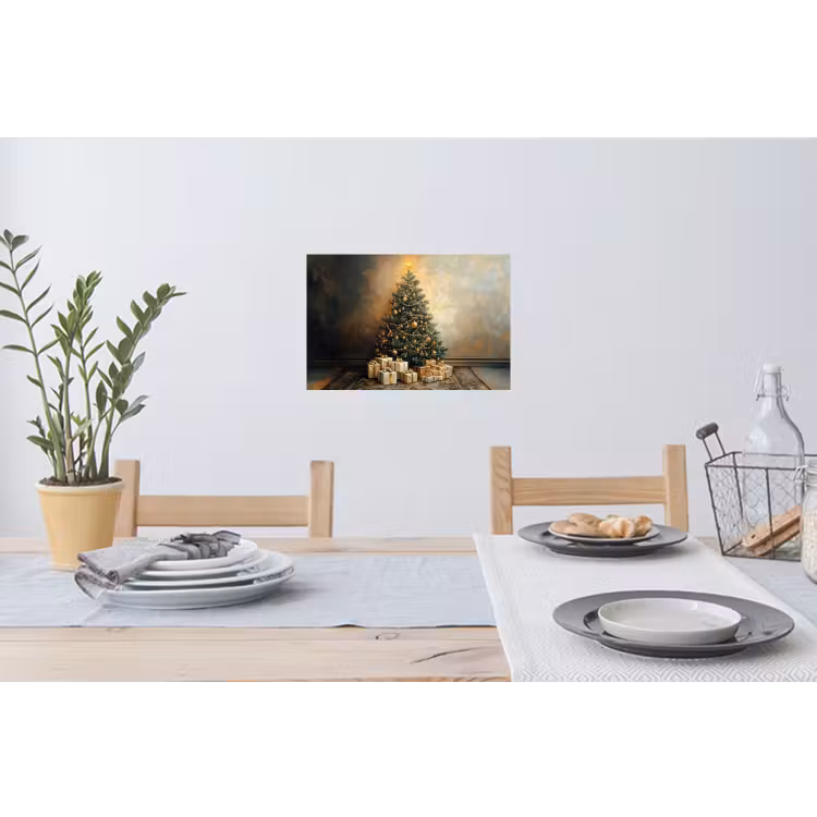Muursticker - Kerstboom - Cadeaus - Goud — 3