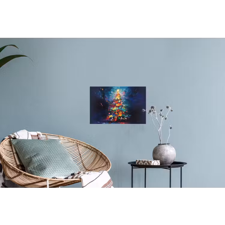 Muursticker - Kerstboom - Kerst - Abstract - Kleurrijk — 4