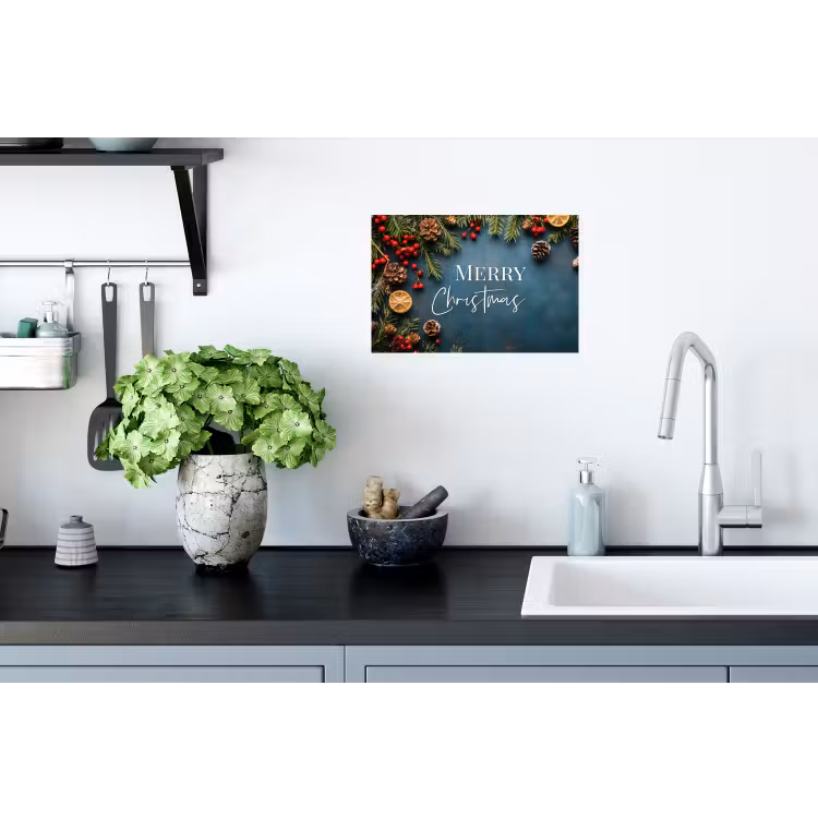 Muursticker - Merry Christmas - Blauw - Kerst - Winter — 2