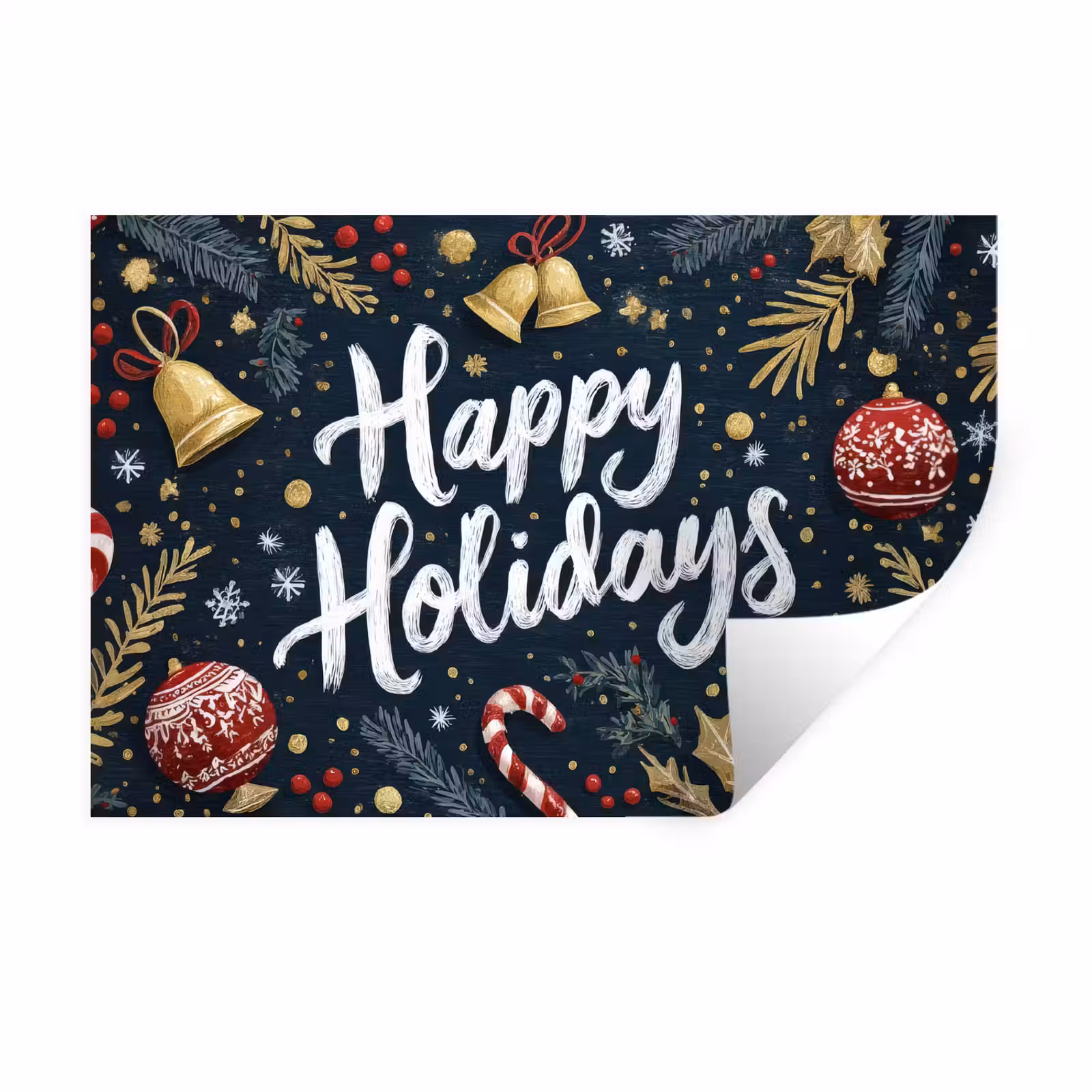 Muursticker - Feestelijk - Kerstgroet - Kleurrijk — 1